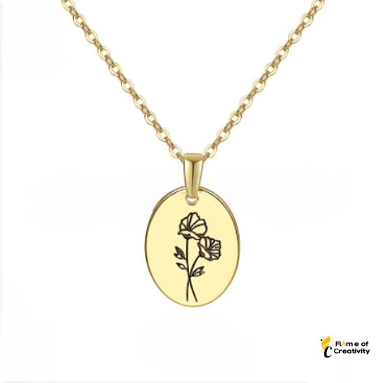 September Bloom Necklace | Morning Glory Birth Flower Pendant