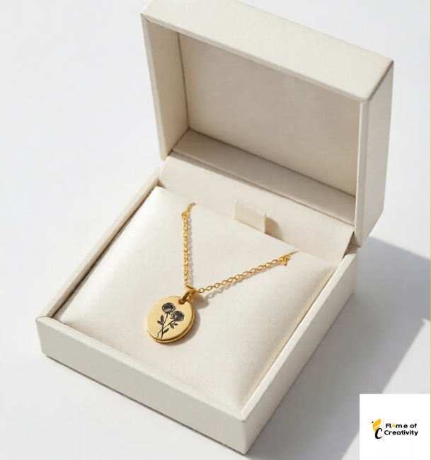 June Rose Birth Flower Necklace Delicate Floral Pendant Jewelry for Women