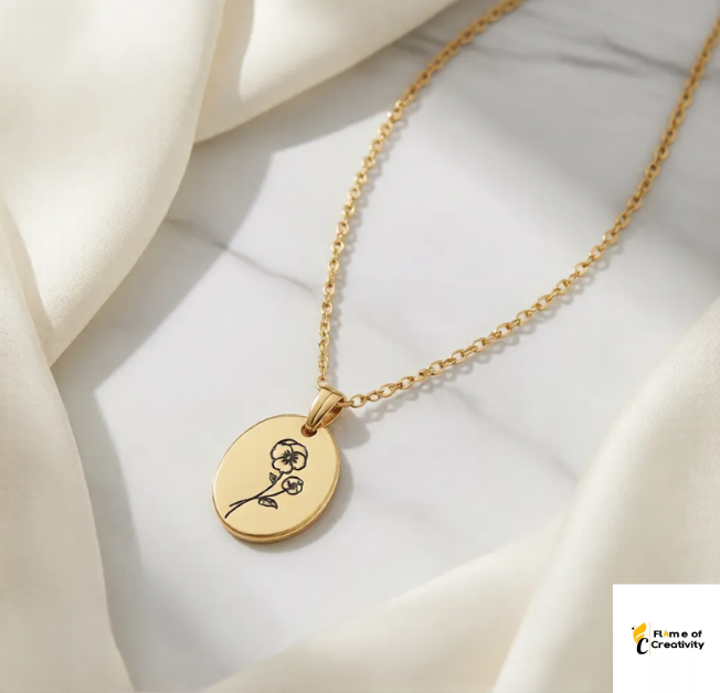 February Bloom Necklace | Violet Birth Flower Pendant