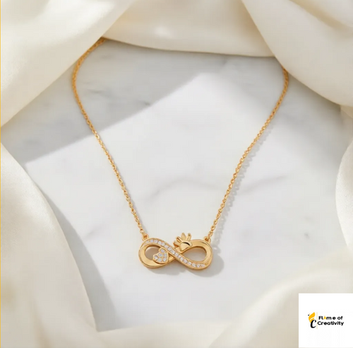 Endless Heart Necklace | Cubic Zirconia Heart Infinity Pendant