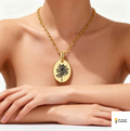 December Bloom Necklace | Poinsettia Birth Flower Pendant