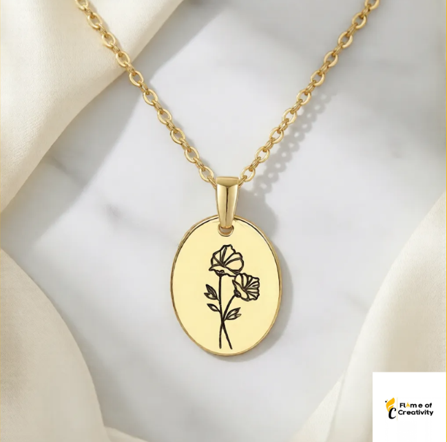 September Bloom Necklace | Morning Glory Birth Flower Pendant