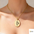 September Bloom Necklace | Morning Glory Birth Flower Pendant