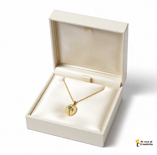 July Bloom Necklace | Lotus Birth Flower Pendant