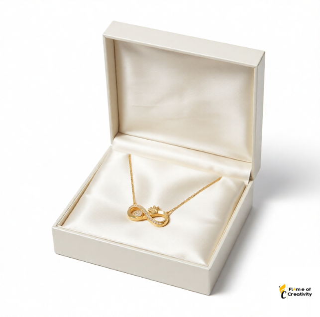 Endless Heart Necklace | Cubic Zirconia Heart Infinity Pendant